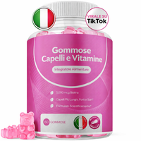 Caramelle Gommose alla Biotina – Integratore Vegano per Capelli, Pelle e Unghie – Gusto Pesca – 60 Gommose